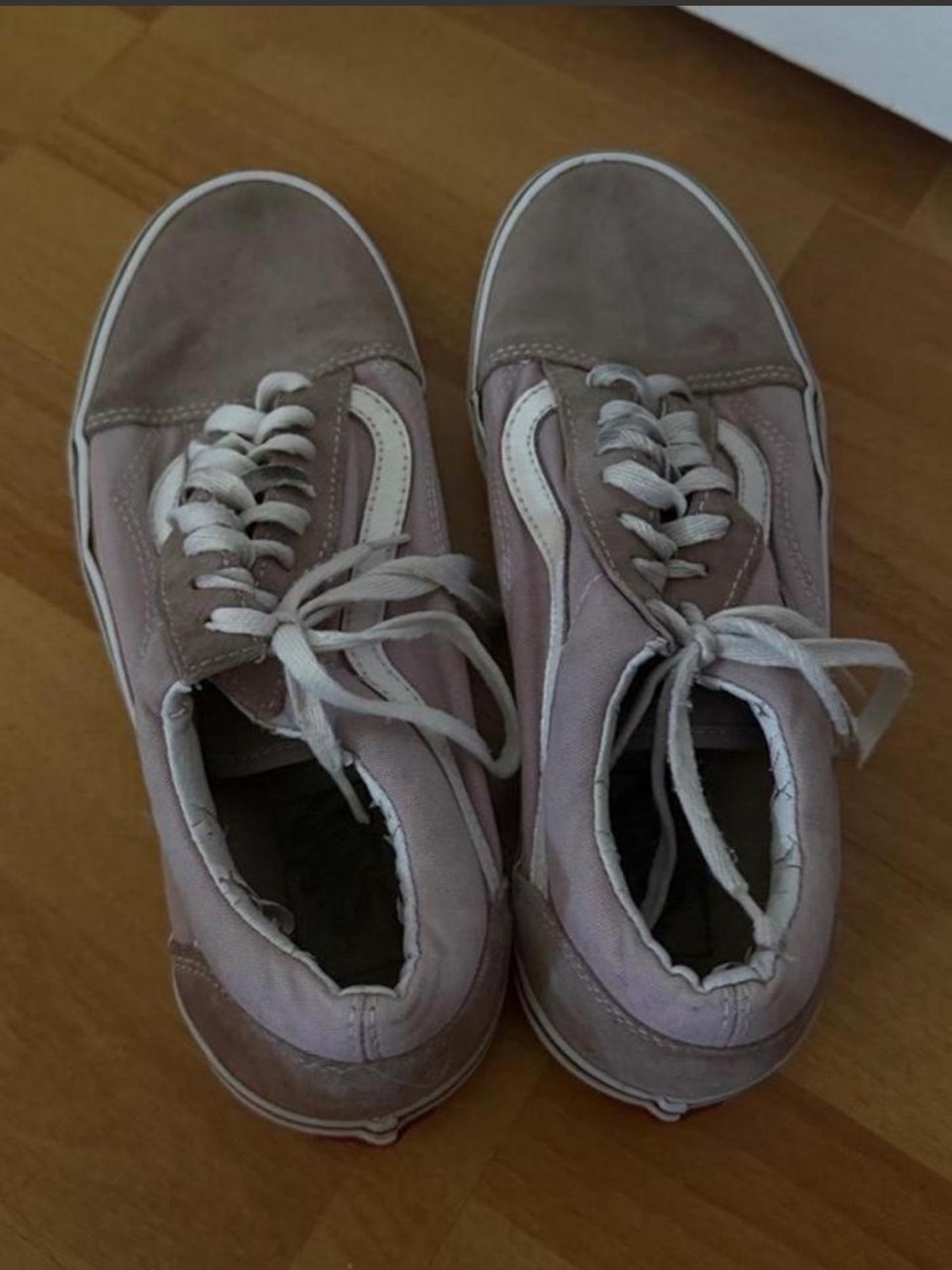 VANS Women's Pink Canvas Low-Top Casual Sneakers